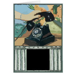 Vintage Mobil ALLA LÄGG TILL TEXT Hälsningskort