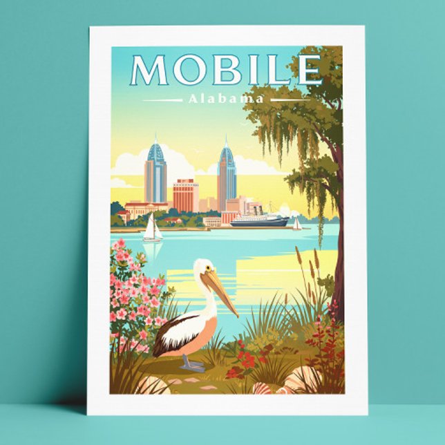 Vintage Mobile Alabama Vykort (Skapare uppladdad)