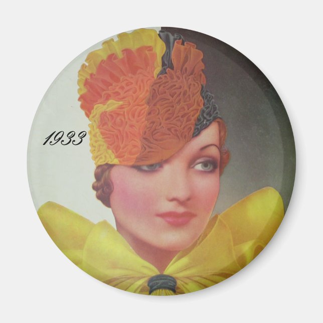 Vintage Mode 1933 Magnet (Framsidan)