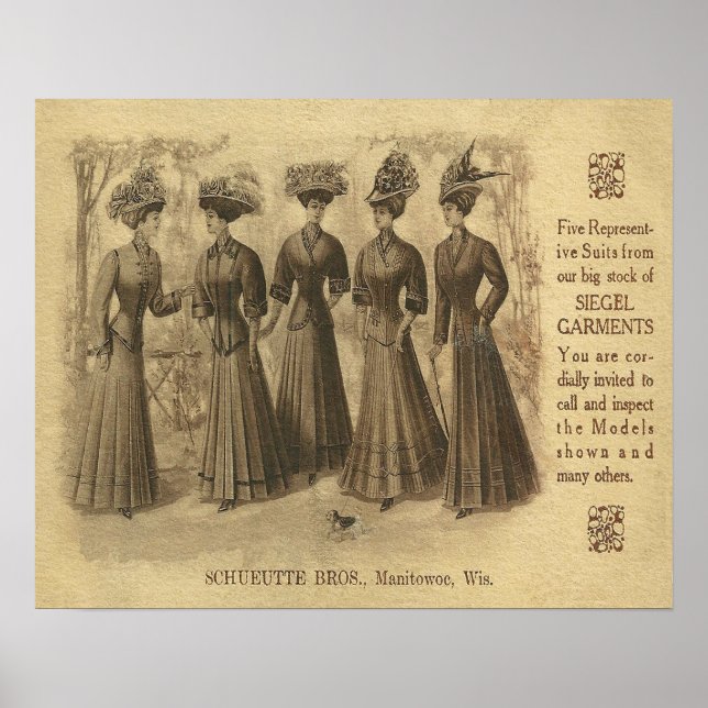 Vintage Mode Ad Poster (Framsidan)