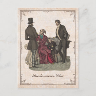 Vintage Mode Biedermeier Anpassningsbar Text Vykort