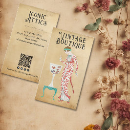 Vintage Mode Boutique Dressmaker Stylist Visitkort