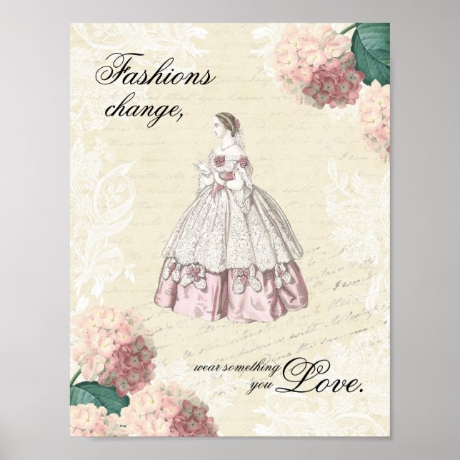 Vintage mode-citattecken poster (Framsidan)