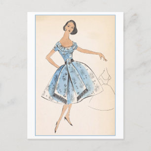 Vintage Mode Design for Dress, Creators Studios Vykort