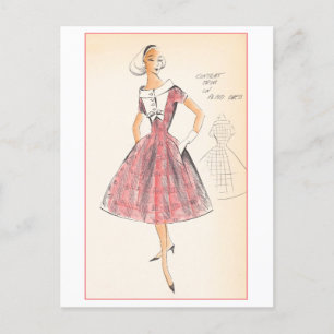 Vintage Mode Design for Dress, Creators Studios Vykort