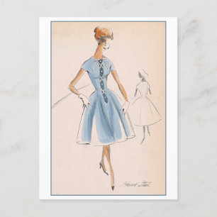 Vintage Mode Design for Dress, Creators Studios Vykort