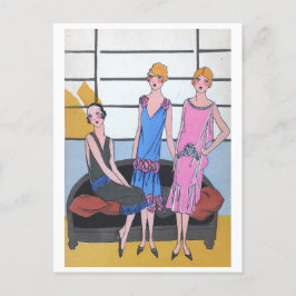 Vintage Mode Helgdag vykort