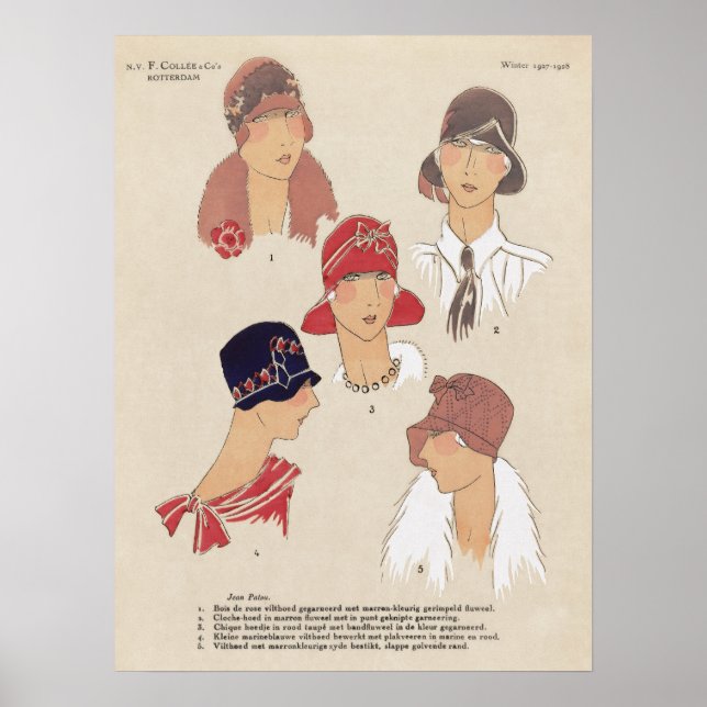 Vintage Mode Illustration Poster (Framsidan)