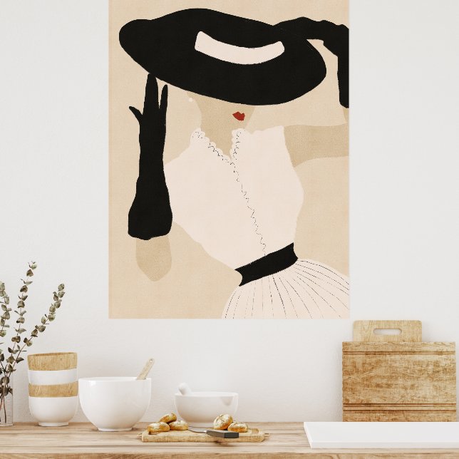 Vintage Mode-modell Poster (Kök)