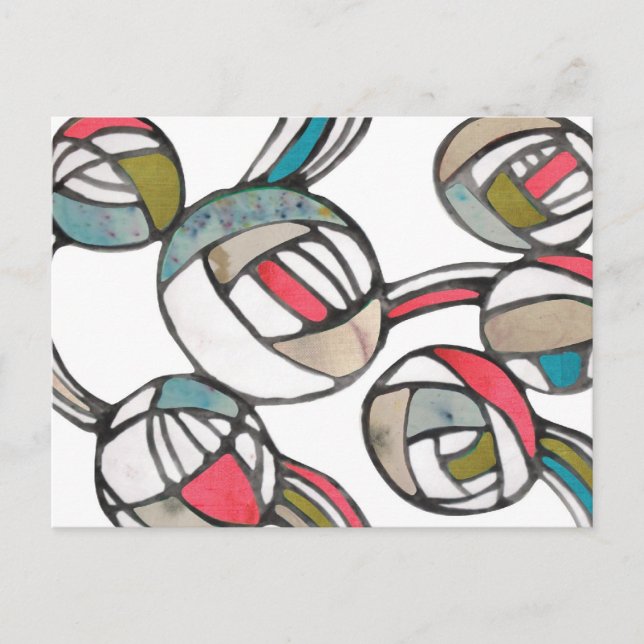 Vintage mode mönster vykort (Framsida)