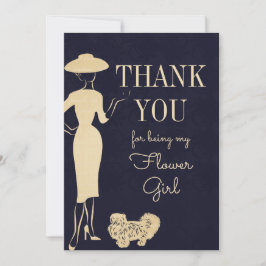 Vintage Mode-Tack Flower Girl Card Tack Kort