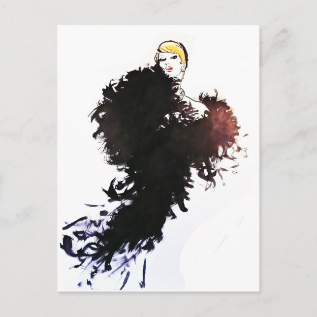 Vintage Mode Vykort (Framsida)