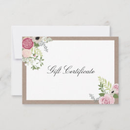 Vintage Modern Blommigt Motif Beauty Salon Gift Ca