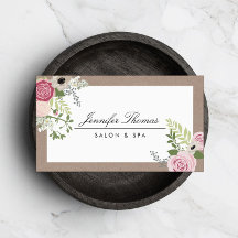 Vintage Modern Blommigt Motif Beauty Salon