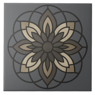 Vintage-modern blomstergeometri kakelplatta