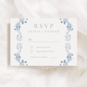 Vintage Modern Elegance Blommigt Bröllop OSA Kort