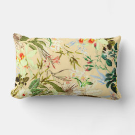 Vintage Modern Flower Tiger Jungle Tropical Lumbarkudde