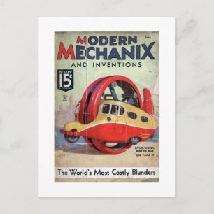 Vintage Modern Mechanix-magasin Vykort