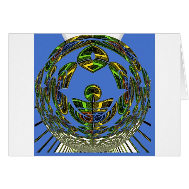 Vintage modern Motif Hälsningskort (Framsidan Horizontal)