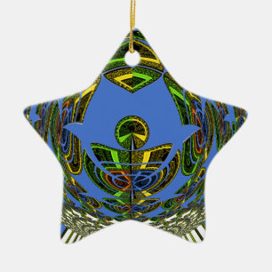Vintage modern Motif Julgransprydnad Keramik