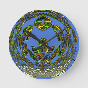 Vintage modern Motif Rund Klocka