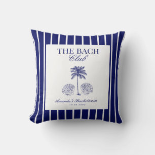 Vintage Modern Navy Strand Möhippa Klubb Kudde