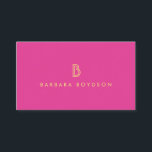 VINTAGE MODERN ROSA och GULD INITIAL MONOGRAM LOGO Visitkort<br><div class="desc">De stiliserade initiativen för ditt namn eller ditt företag namn blir en klassisk,  modern logotyp på denna luxe-affärskortmall. Perfekt för alla branscher. © 1201AM-KREATIV</div>