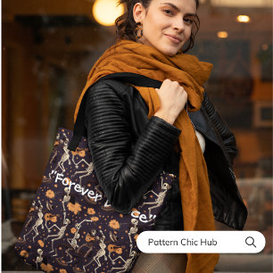 Vintage Modern Skeleton Dance Funny Halloween Vibe Tygkasse