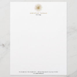 VINTAGE MODERNIST INSIDA DESIGNER Letterhead Brevhuvud