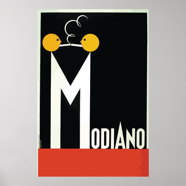 Vintage Modiano Cigarette Papper Poster (Framsidan)