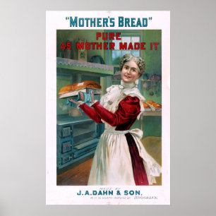 Vintage Mödrar Bread Reklam Poster