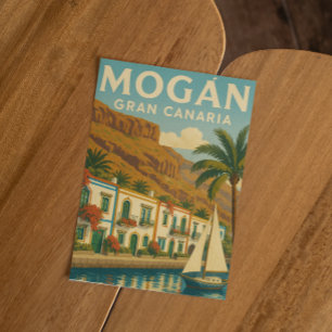 Vintage Mogan Gran Canaria Kanarieöarna Vykort