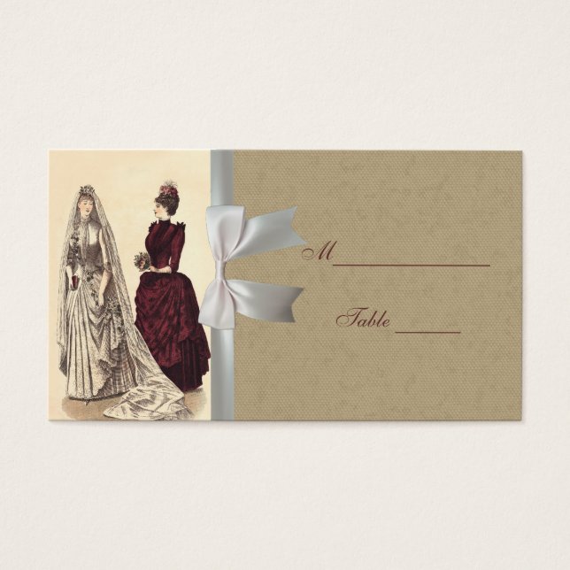 Vintage Möhippa Bröllop Kvinnor Visitkort (Framsidan)