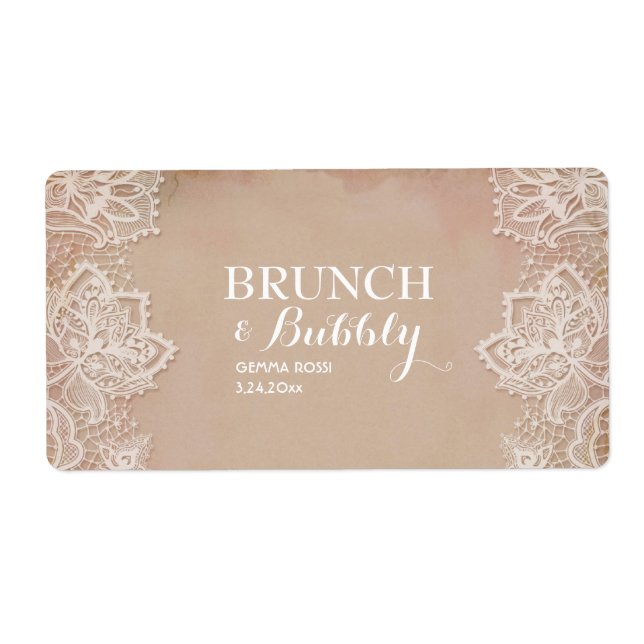 Vintage Möhippa eller babykläder Mini Champagne-et Fraktsedel (Framsidan)