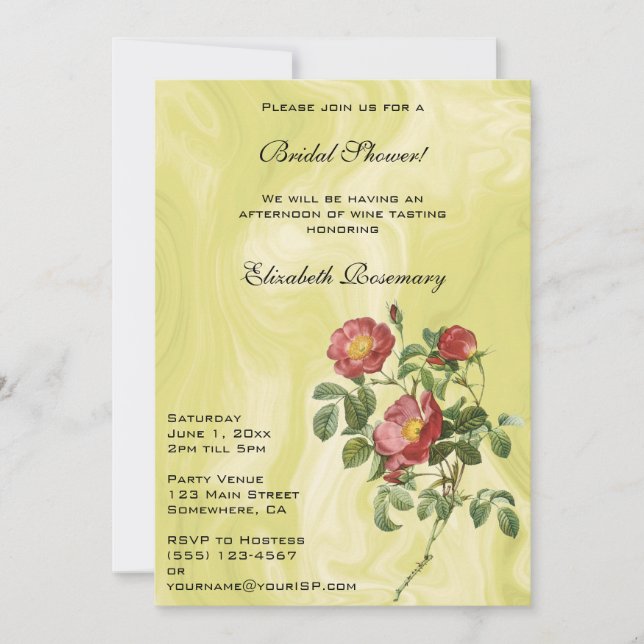 Vintage Möhippa, Ro i Kärlek av Redoute Inbjudningar (Framsida)