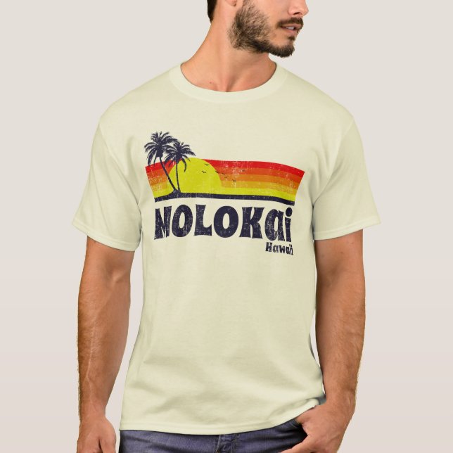 Vintage Molokai Hawaii T Shirt (Framsida)