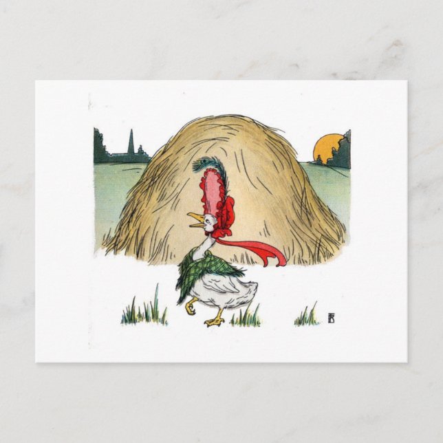 Vintage Momma Goose Vykort (Framsida)