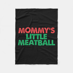 Vintage Mommys Little Meatball Funny Italy Graph Fleecefilt