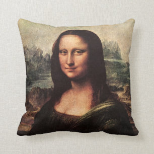 Vintage Mona Lisa Kudde Leonardo DaVinci