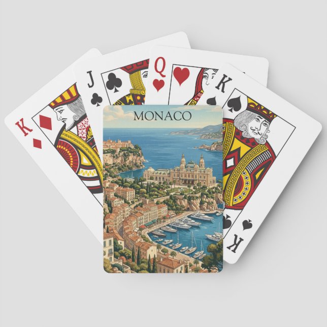 Vintage Monaco Franska Rivieran Kasinovy Casinokort (Baksidan)