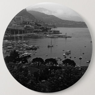 Vintage Monaco Furstendömet Hamnen 1970 Knapp