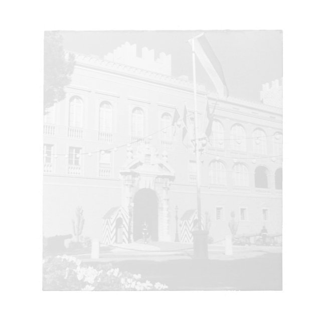 Vintage Monaco Furstendömet palats 1970 Anteckningsblock (Framsida)