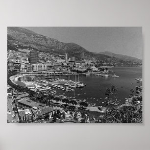 Vintage Monaco Monte-Carlo Allmän syn Poster