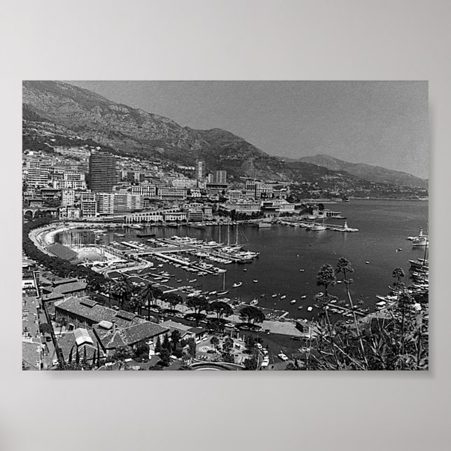 Vintage Monaco Monte-Carlo Allmän vy Poster (Framsidan)