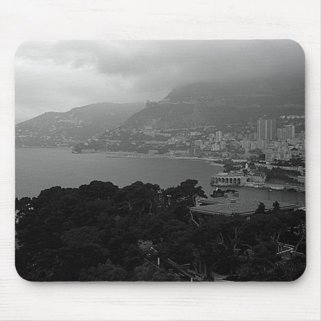 Vintage Monaco Monte Carlo kusten view Musmatta (Framsidan)