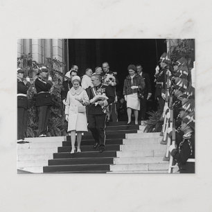 Vintage Monaco Prince Albert och Princess Grace Vykort