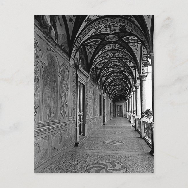 Vintage Monaco Prince's palace Hercule Gallery Vykort (Framsida)