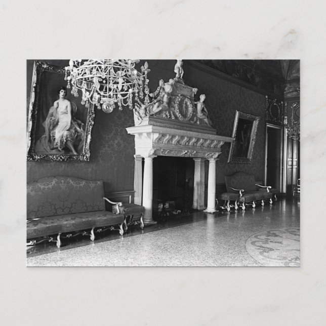 Vintage Monaco Prince's palace Thron Room Vykort (Framsida)
