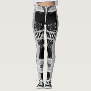 Vintage Monaco-princynfamilj i palatset balkony Leggings