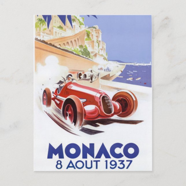 Vintage Monaco - Vykort (Framsida)